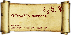 Ötvös Norbert névjegykártya