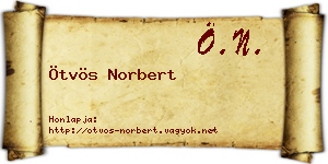 Ötvös Norbert névjegykártya