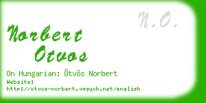 norbert otvos business card