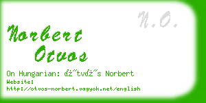 norbert otvos business card